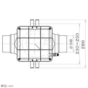 中間ダクトファン サニタリー用 BL認定品 パイプ径φ100mm 風圧式シャッター付 FY-12DZC1BL 【4B】