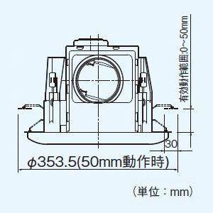パナソニック 天井埋込形換気扇 丸形天井埋込換気扇:まる天 排気 低騒音形 樹脂製本体 ルーバーセット タイプ 角形・格子タイプ FY-25MK1|dendenichiba|03