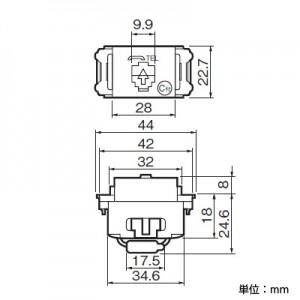Panasonic パナソニック 埋込コンデンサ付テレホンモジュラジャック 6