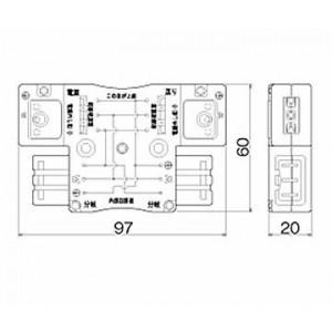 明工社 ハーネス用ジョイントボックス 2分岐 送り付 結線完了表示付 20A 125V MJ2495｜dendenichiba｜02