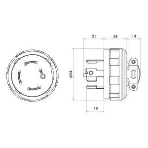 明工社 接地3P 20A 引掛プラグ 250V MH2576 : 電材堂ヤフー店