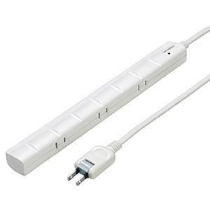電材堂 ケース販売 18個セット マグネット付3P対応スリムタップ 7個口 雷ガード付 コード長2m YJKP702WHDNZ_set