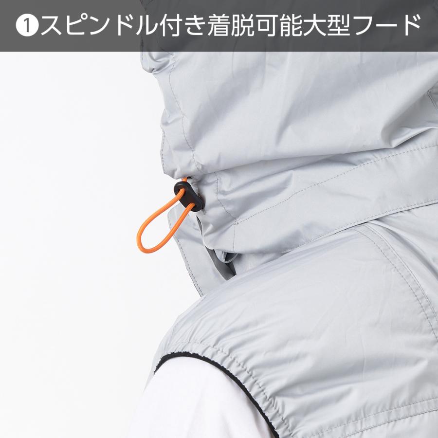 電材堂 空調ベスト サイズ:XL グレー 12V強力ファン 付きセット