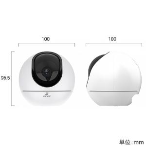 EZVIZ スマートホームカメラ 400万画素 ペット検知・ジェスチャー検知機能搭載 CS-C6