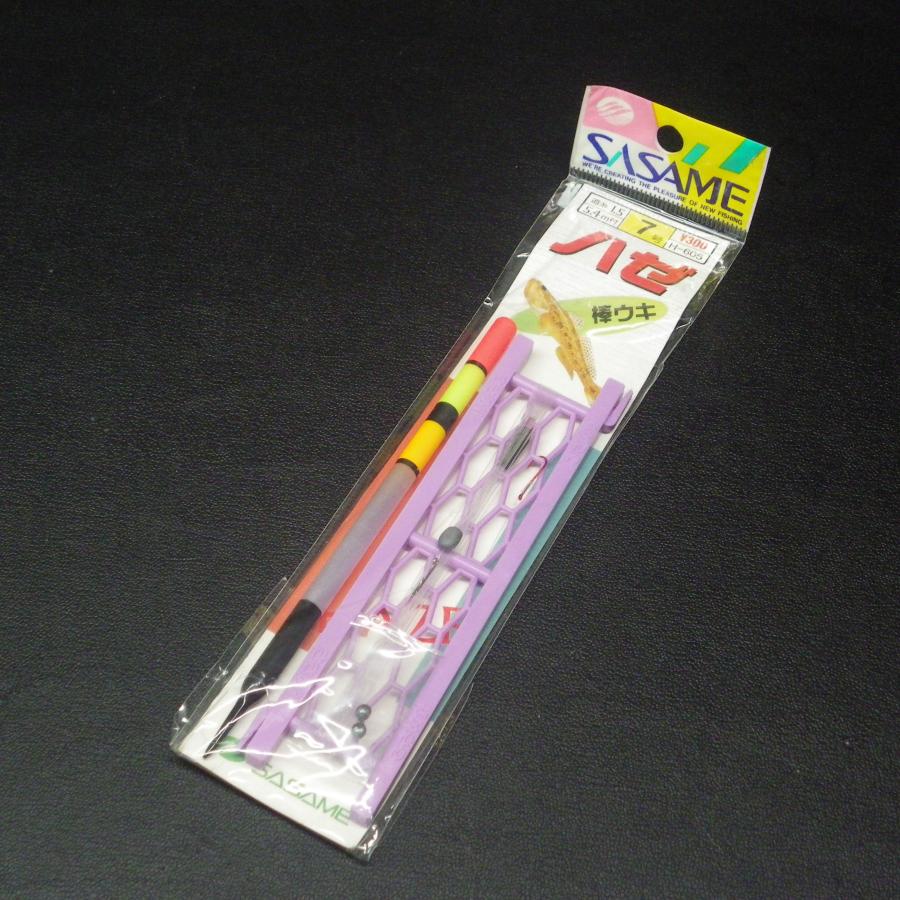 Sasame ハゼ 棒ウキ 7号 道糸1.5 5.4m付 ※汚れ有※中古在庫品(10k0809 