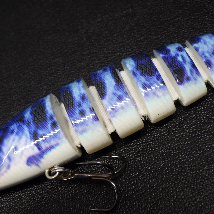 HENGJIA ジョイントルアー スイムベイト 13cm パープル系ブルー系 約
