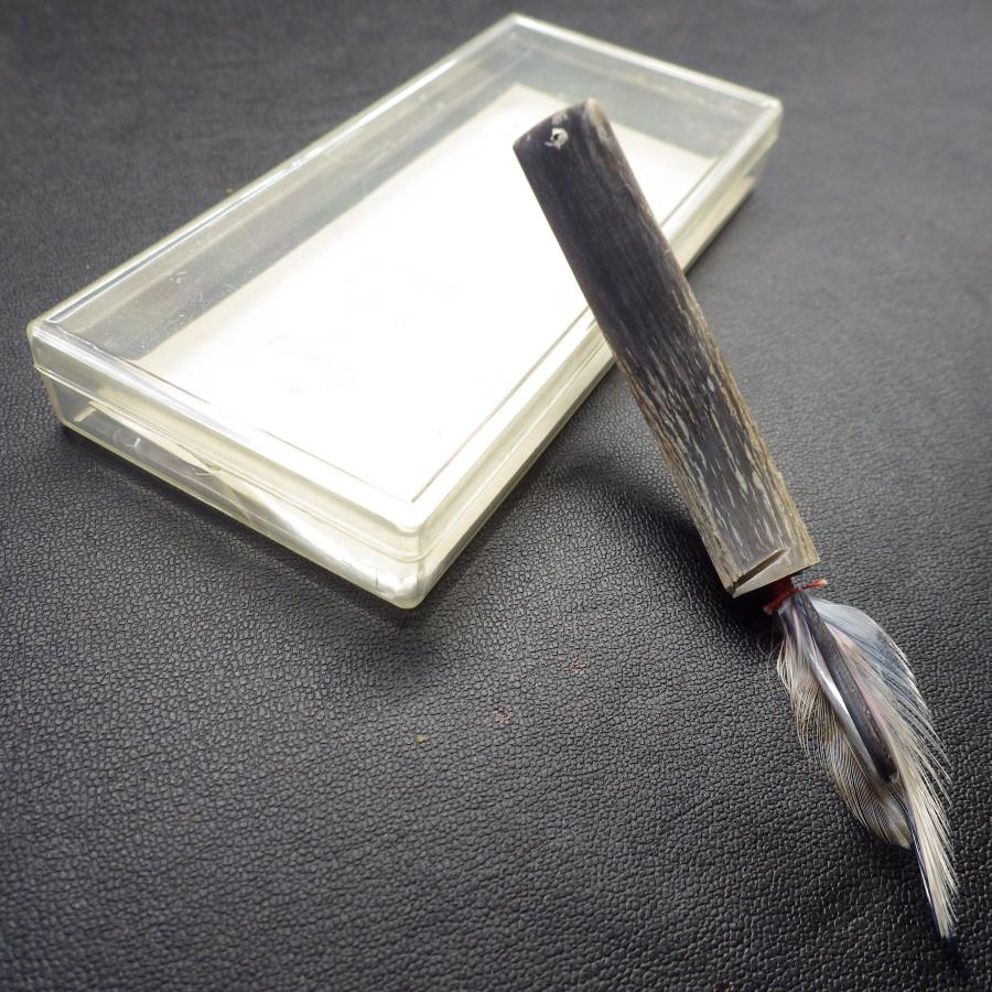 雄牛の角 小角 2号 75mm 特選 手づくり 牛角 弓角 ※在庫品 (1v0407