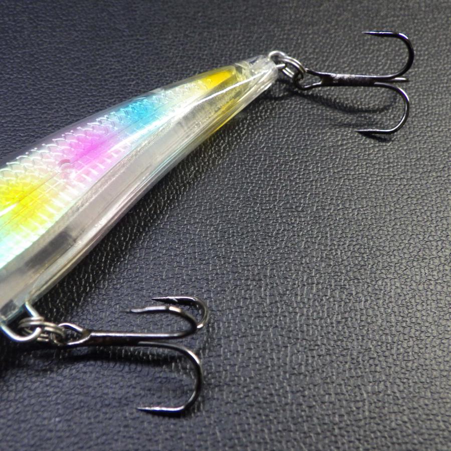 キャンドゥ フローティングミノー 約13g マルチカラー/ブラック系 2個