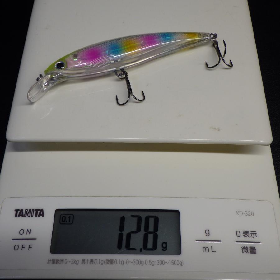 キャンドゥ フローティングミノー 約13g マルチカラー/ブラック系 2個