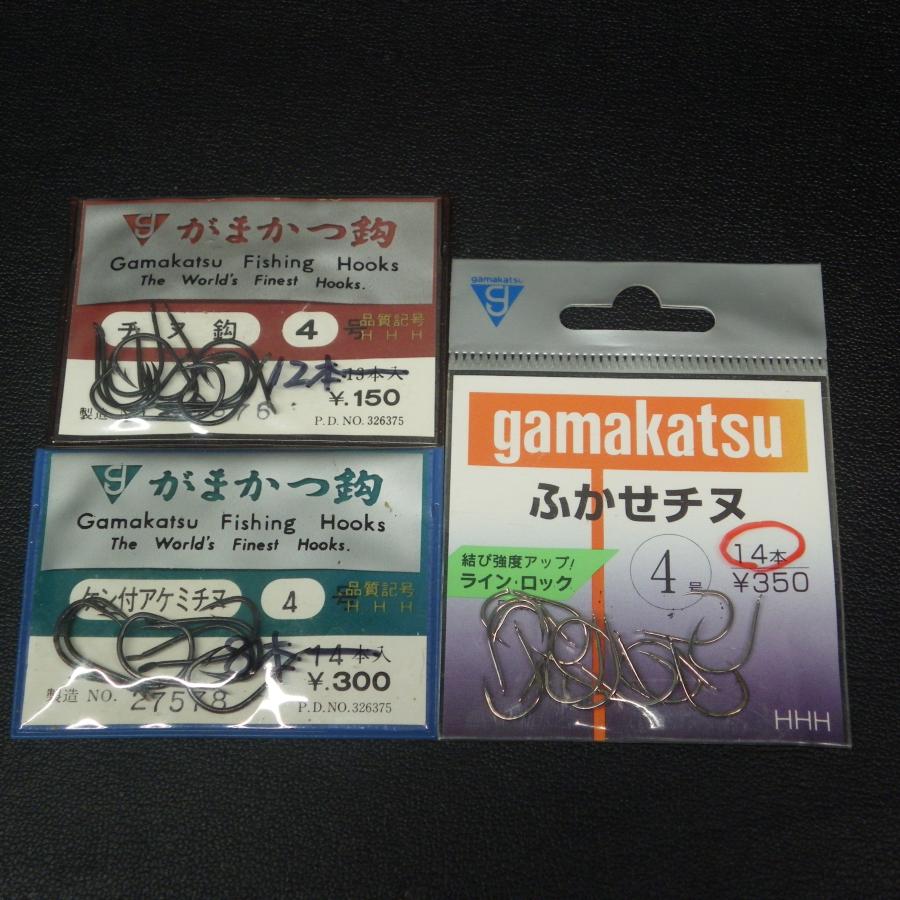 Gamakatsu（がまかつ） チヌ鈎 ケン付アケミチヌ ふかせチヌ 4号 3枚