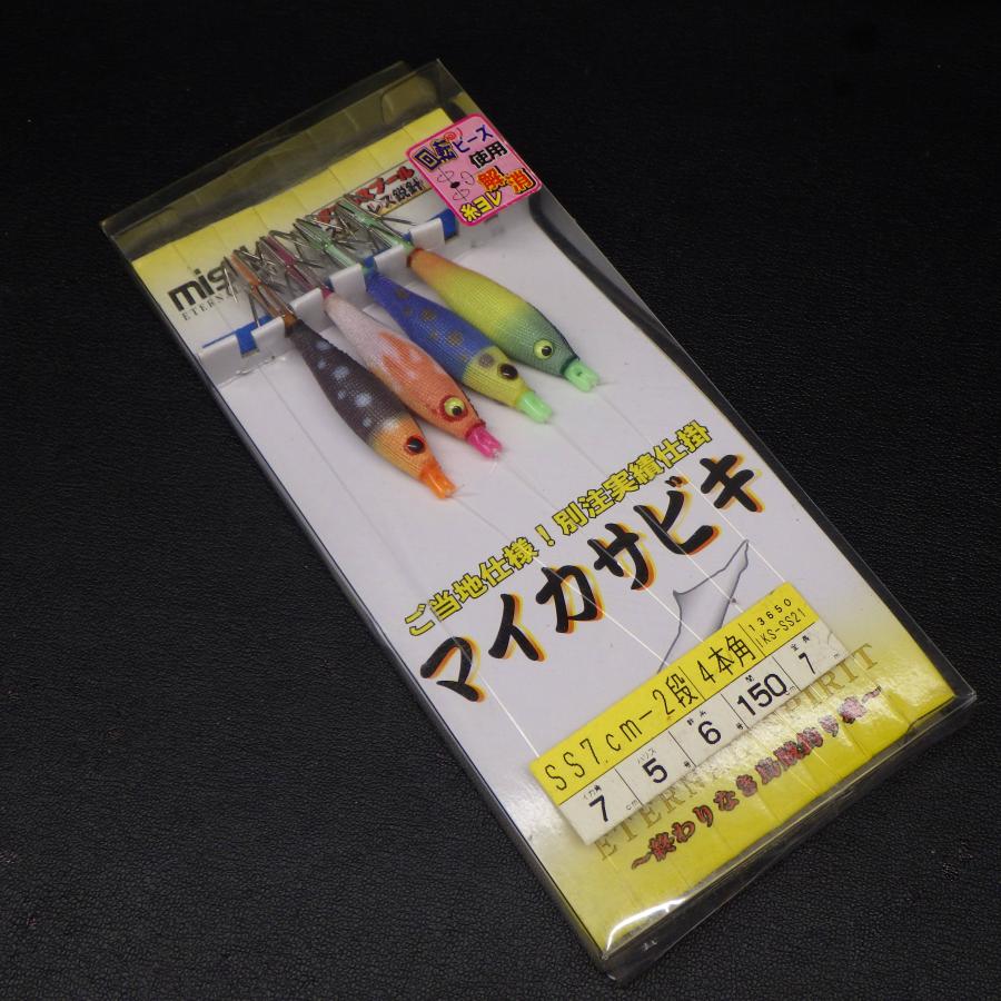 misaki マイカサビキ 4本ブランコ仕掛 イカ角7cm ハリス5号 間150cm