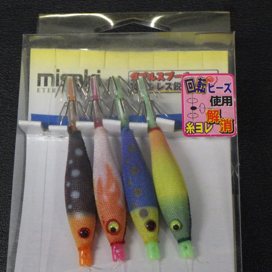 misaki出品 misaki マイカサビキ 4本ブランコ仕掛 イカ角7cm ハリス5号 間150cm