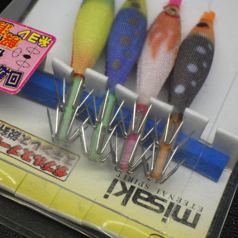 misaki出品 misaki マイカサビキ 4本ブランコ仕掛 イカ角7cm ハリス5号 間150cm