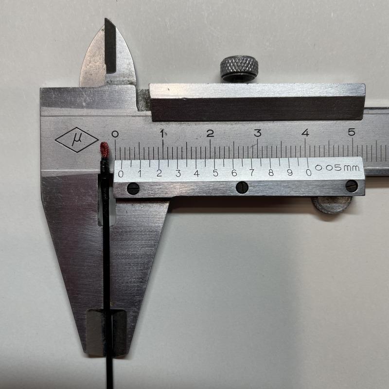 グラス穂先 替え穂先 チューブラー 80cm 先径1.3mmx元径4.0mm 自重2g リリアン付き (2v0106)|dendo1031|06