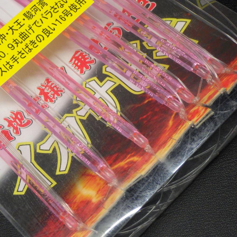 アマノ釣具 イカサビキ 7本直結仕掛 大山沖・大王・駿河湾 ピンクアワ