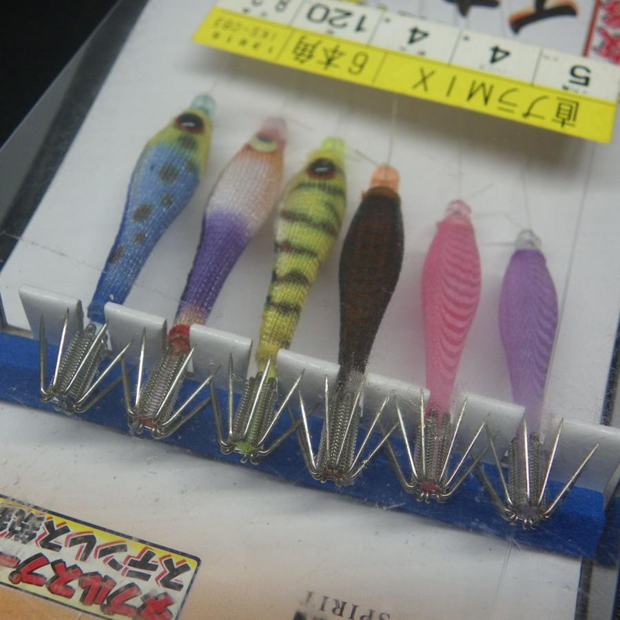 misaki 攻略イカサビキ 直ブラMIX イカ角5cm ハリス4号 6本直ブラ仕掛