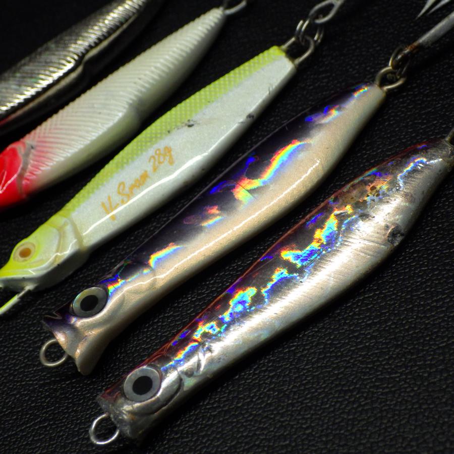 詳細不明 メタルジグ 約23g~28g 5個セット ルアー 釣り ※中古在庫品