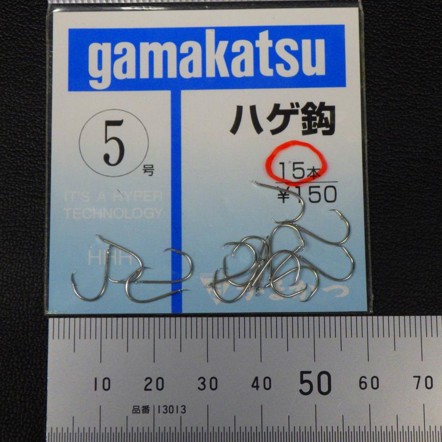 Gamakatsu（がまかつ） ハゲ鈎 5号 白 3H 2枚(合計30本)セット ハゲ針 