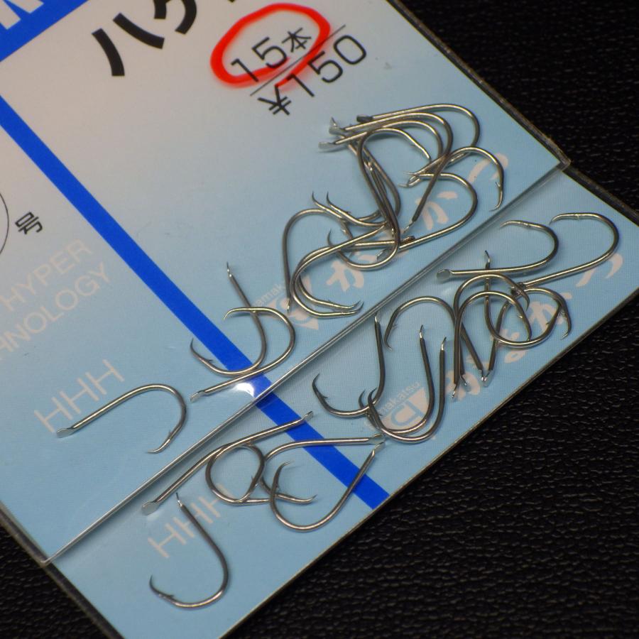Gamakatsu（がまかつ） ハゲ鈎 5号 白 3H 2枚(合計30本)セット ハゲ針 