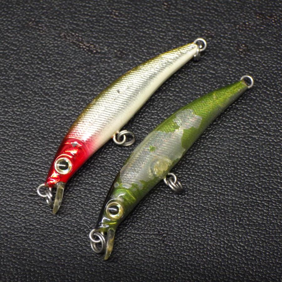 小型ミノー 5cm/1.7g 2個セット ※剥がれ有※中古在庫品(5r0509