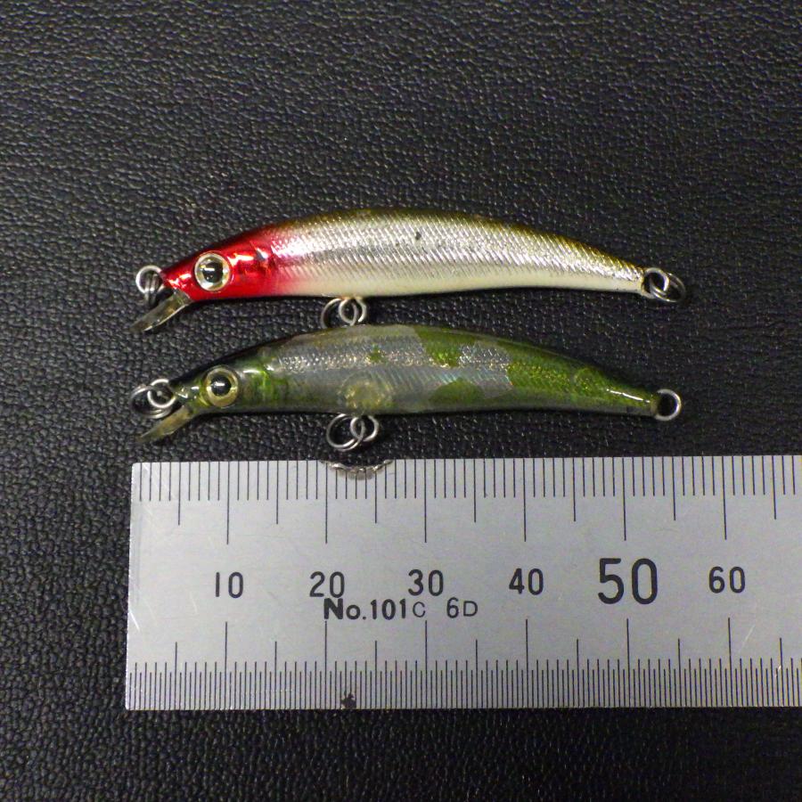 小型ミノー 5cm/1.7g 2個セット ※剥がれ有※中古在庫品(5r0509