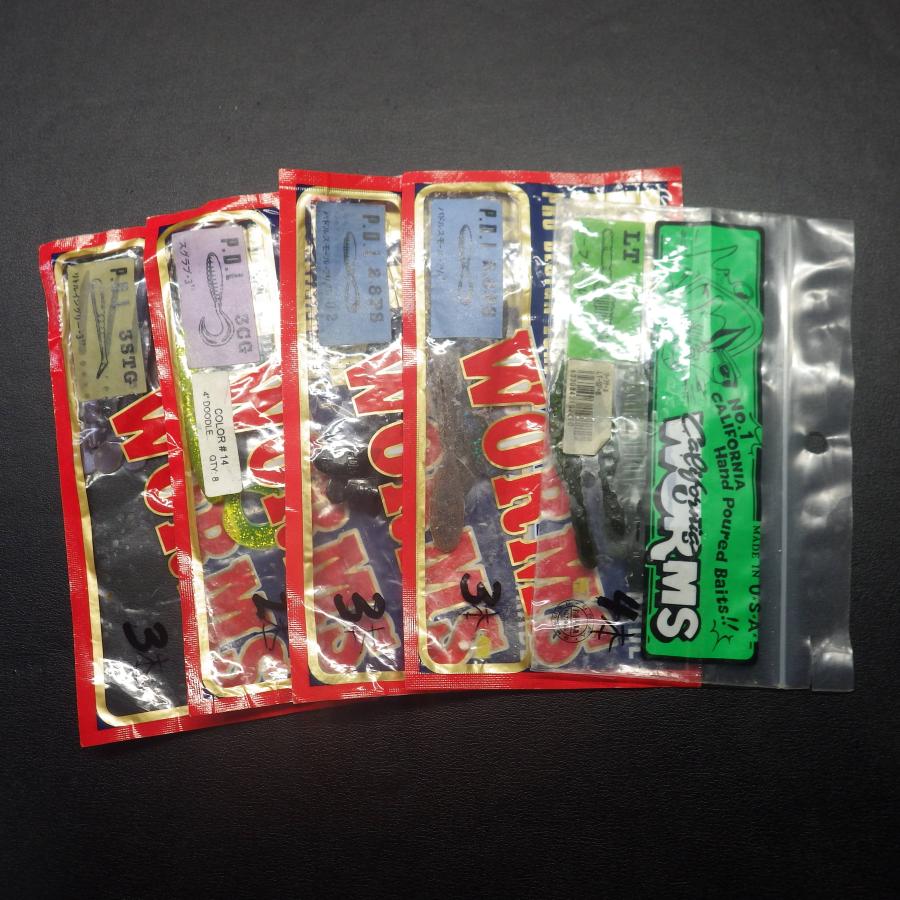 Pdl PRO DESIGN LURE 3本入 その他ワームセット 合計5枚セット ※減有