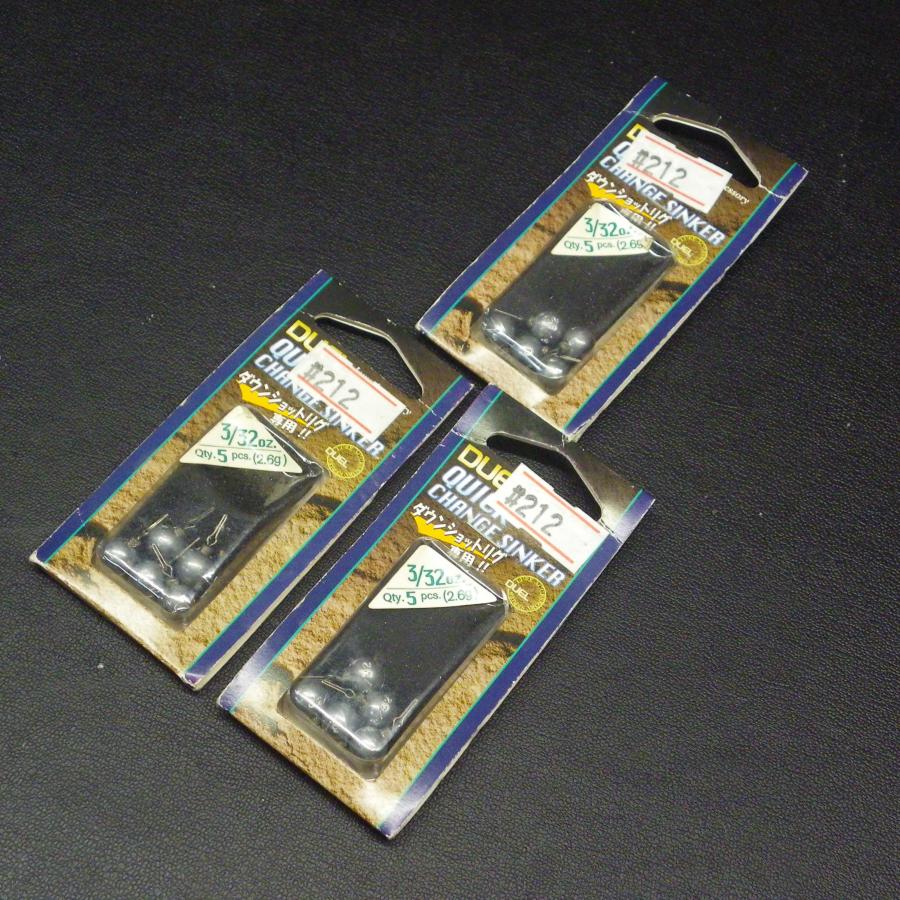 DUEL クイックチェンジシンカー 3/32 OZ. 2.6g 3枚 (15個) セット ※箱へこみ有 ※中古 (8L0403) ※クリックポスト