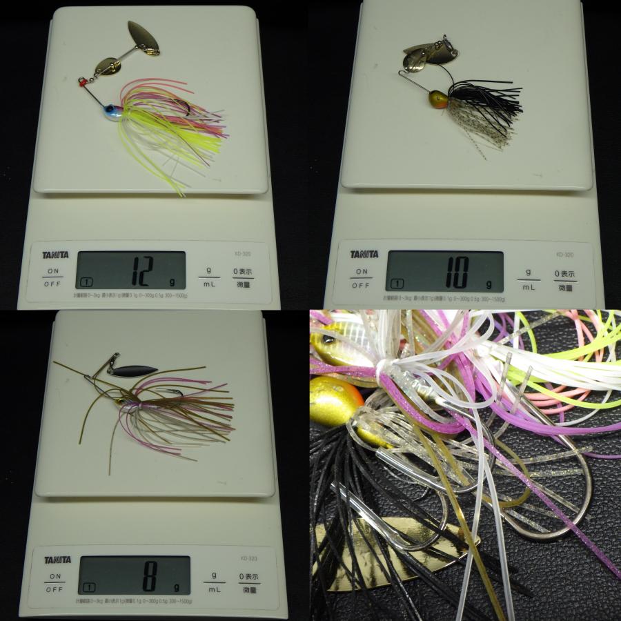 詳細不明 スピナーベイト 8g/10g/12g 3個セット ※中古在庫品