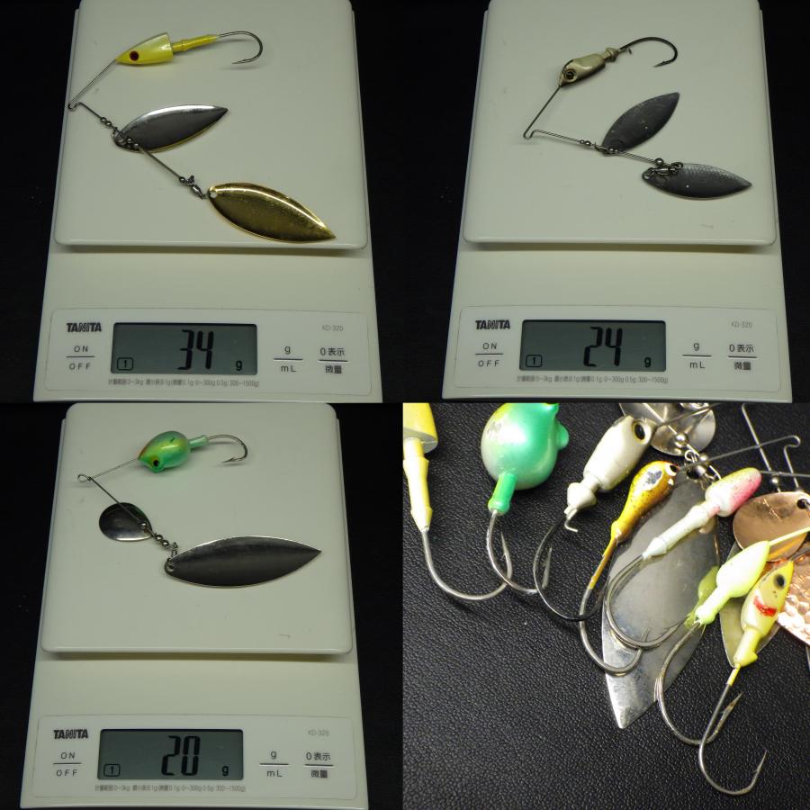 詳細不明 スピナーベイト 11g~34g 7個セット ※ラバースカート無し※中古