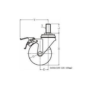 ハンマーキャスター 315SA-MCB150