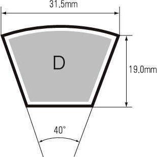三ツ星ベルト レッドラベルVベルト D形 RD-280