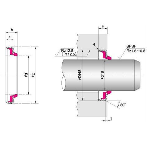 NOK パッキン DKH4705102025 (AR6094B5) DKH型 ダストシール