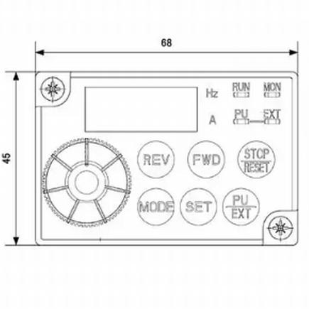三菱（MITSUBISHI） 三菱電機 FR-PA07 インバータ盤面操作パネル : 伝