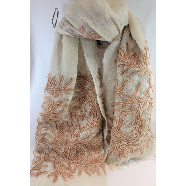 ファリエロサルティ Faliero Sarti コットン ウール シルク 葉模様  