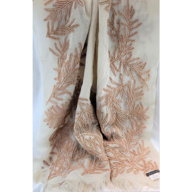 ファリエロサルティ Faliero Sarti コットン ウール シルク 葉模様 