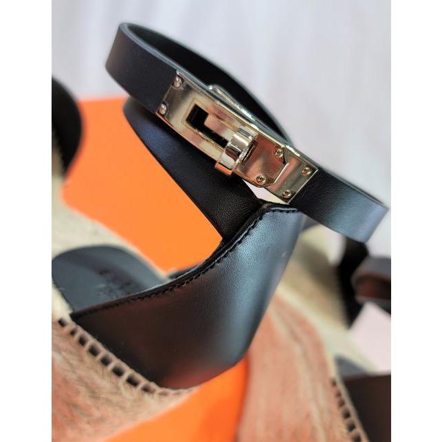 HERMES 【新品】エルメス HERMES ケリー金具 ウェッジソール HERMES 【新品】エルメス HERMES ケリー金具 ウェッジソール