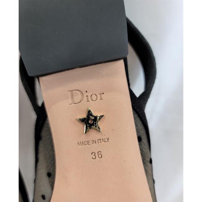 新品】DIOR クリスチャンディオール ドット チュール リボン サンダル 