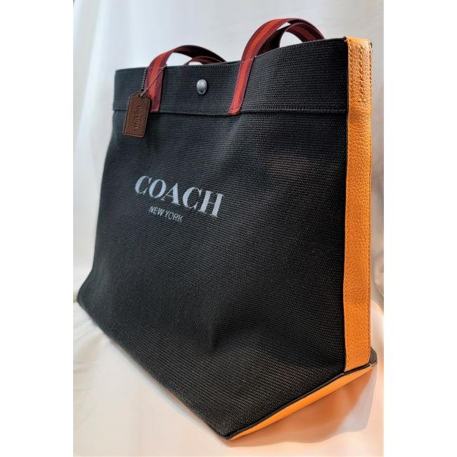COACH コーチ キャンバス レザー メンズ トートバッグ ブラック マリー 