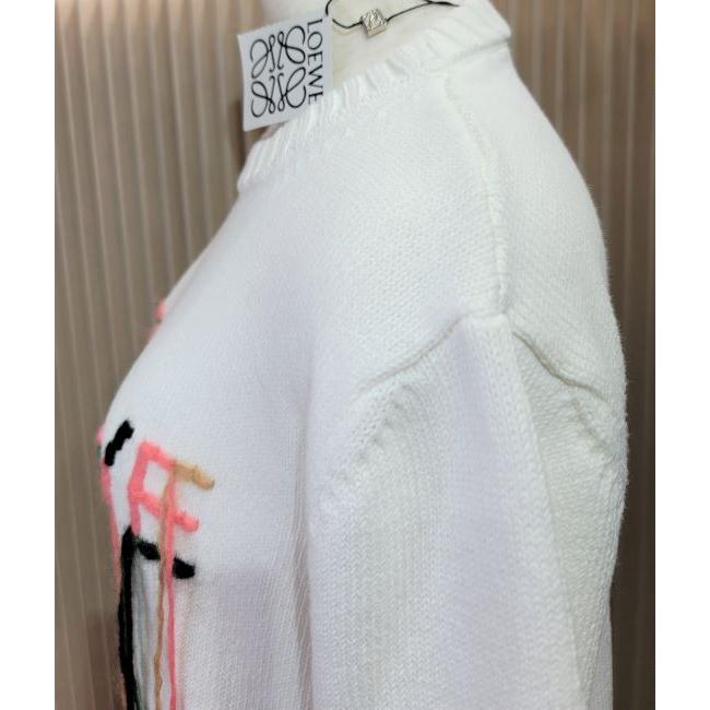 LOEWE 【送無】LOEWE ロエベ ロゴ コットン ニット セーター XS LOEWE 【送無】LOEWE ロエベ ロゴ コットン ニット セーター XS