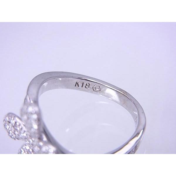 VENDOME青山 K18WG 0.44ct ダイヤモンド フラワーリング 7号 