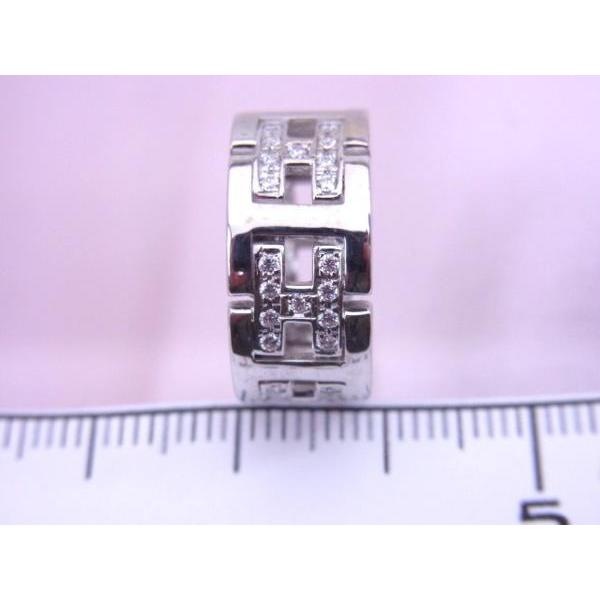即買い K18WG ダイヤモンド Hモチーフ リング11号 A279 : a279 : 田園  