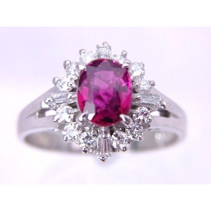 即買い Pt900 0.70ct ルビー ダイヤモンド リング 11号 新品仕上げ済み 