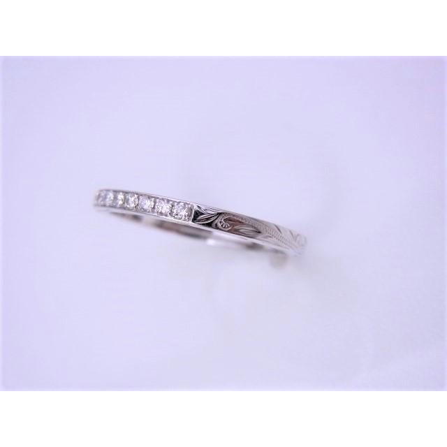 Koa Nani K14WG ダイヤモンド ハーフエタニティ リング 14号 新品仕上  