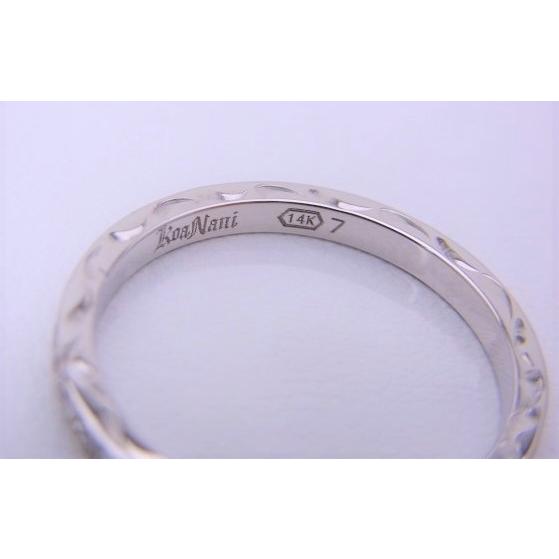 Koa Nani K14WG ダイヤモンド ハーフエタニティ リング 14号 新品仕上  