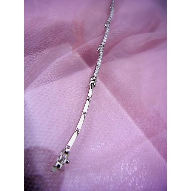 k18WGダイヤモンドブレスレット17cm