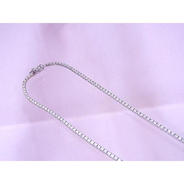 K18WG 2.33ct ダイヤモンド ステーション ネックレス 仕上げ済  