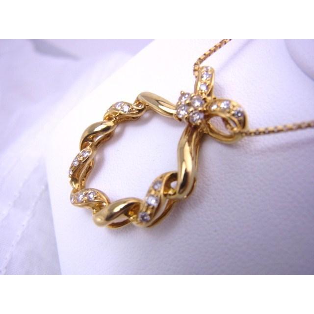 K18 ゴールド アーチ型 ダイヤモンド ペンダントトップ N-1｜denen-jwelry｜02