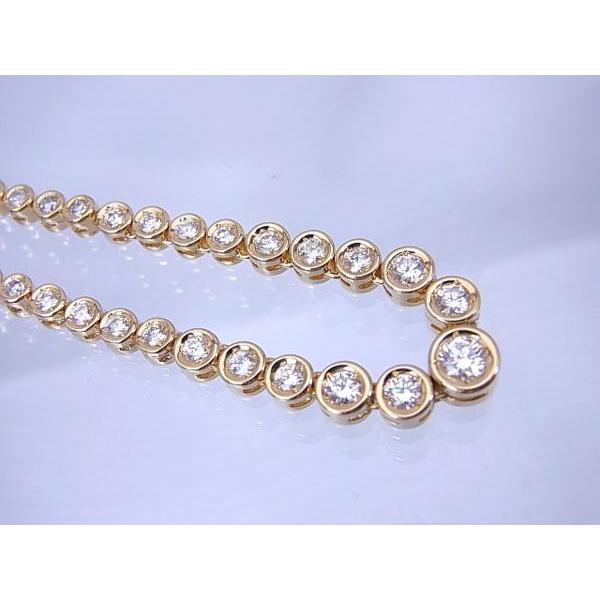 K18YG 合計 3.00ct ダイヤモンド テニスネックレス N-994 : 田園調布  