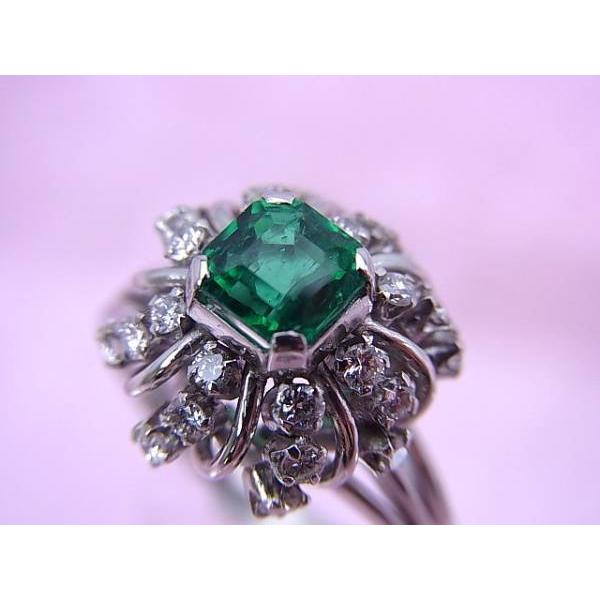 エメラルド ダイヤモンドリング Pt900 5.2g 12.5号 Jewelry Emerald0 