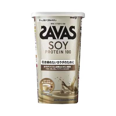 ザバス 明治 SAVAS ソイプロテイン100 カフェラテ風味 244g プロテイン 